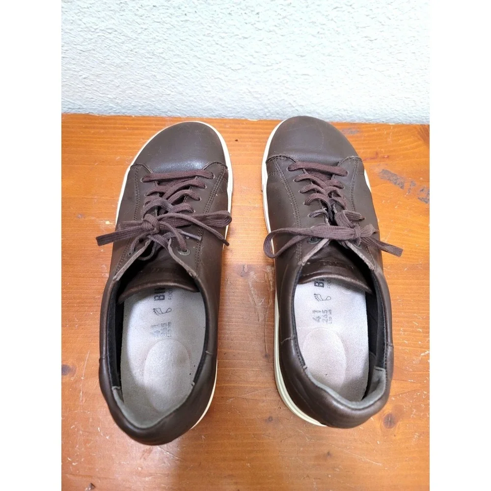 Birkenstock Bend‎ Low Leather Sneakers Mens 41 Brown Roast Lace Up Shoes